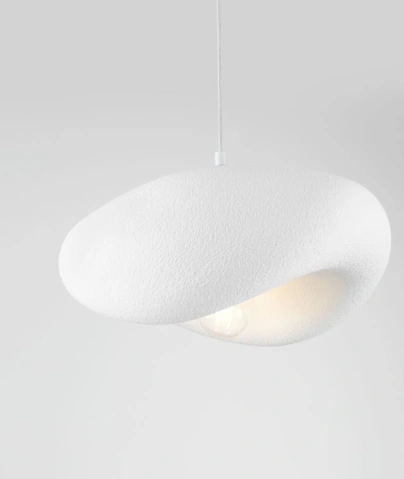 Organische hanglamp Stone White 40 cm SW10526