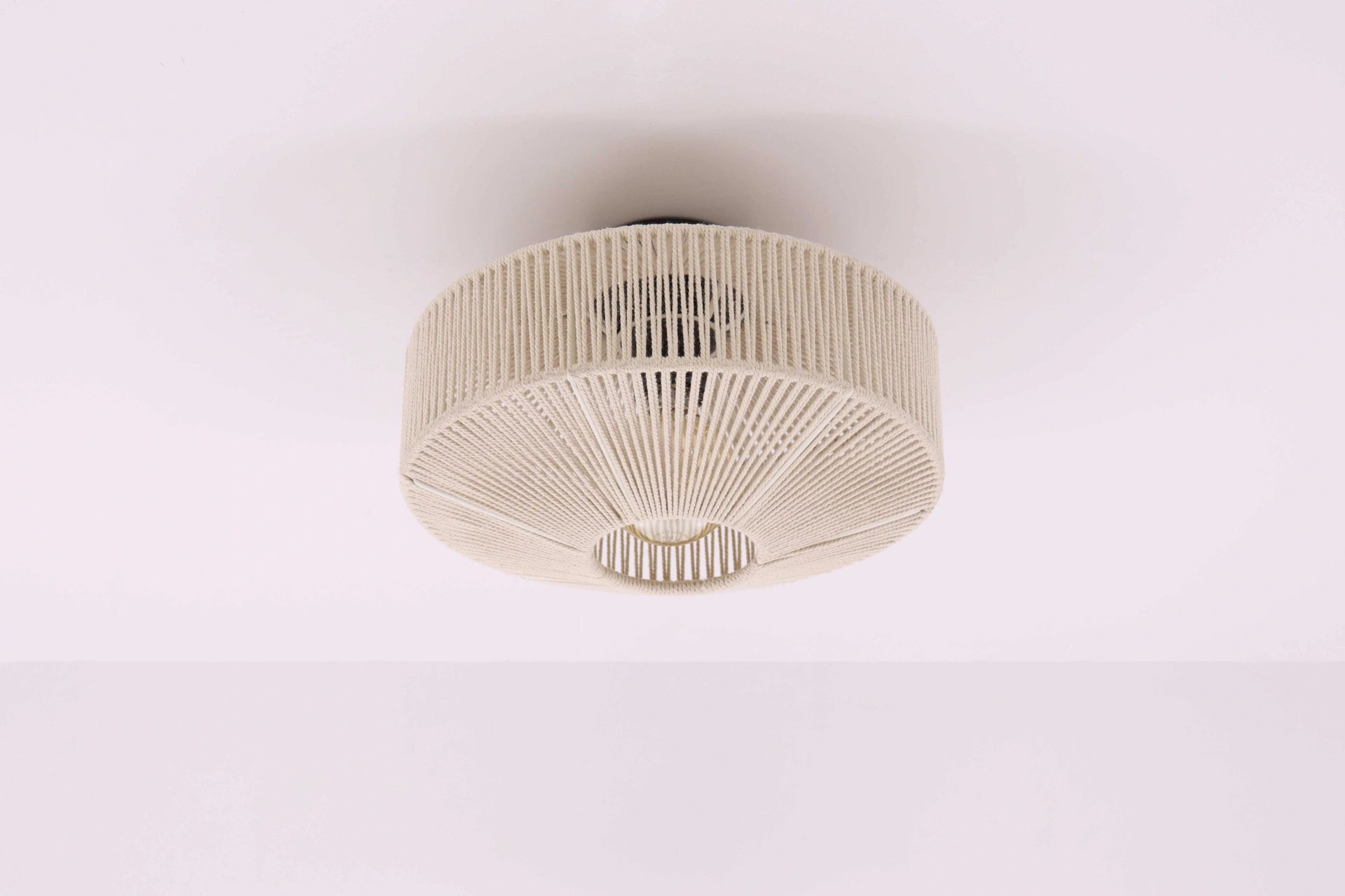 Plafondlamp naturel touw - zand/beige  - diameter 31cm  50223