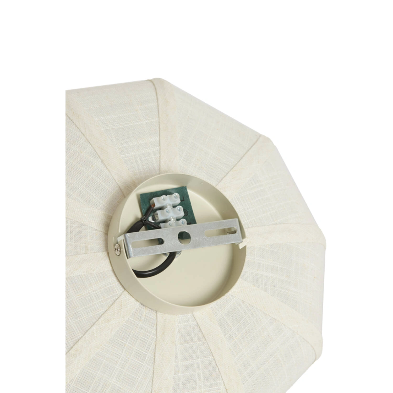 Plafondlamp Linnea natuurlijk linnen - crème wit Ø30 cm 46868