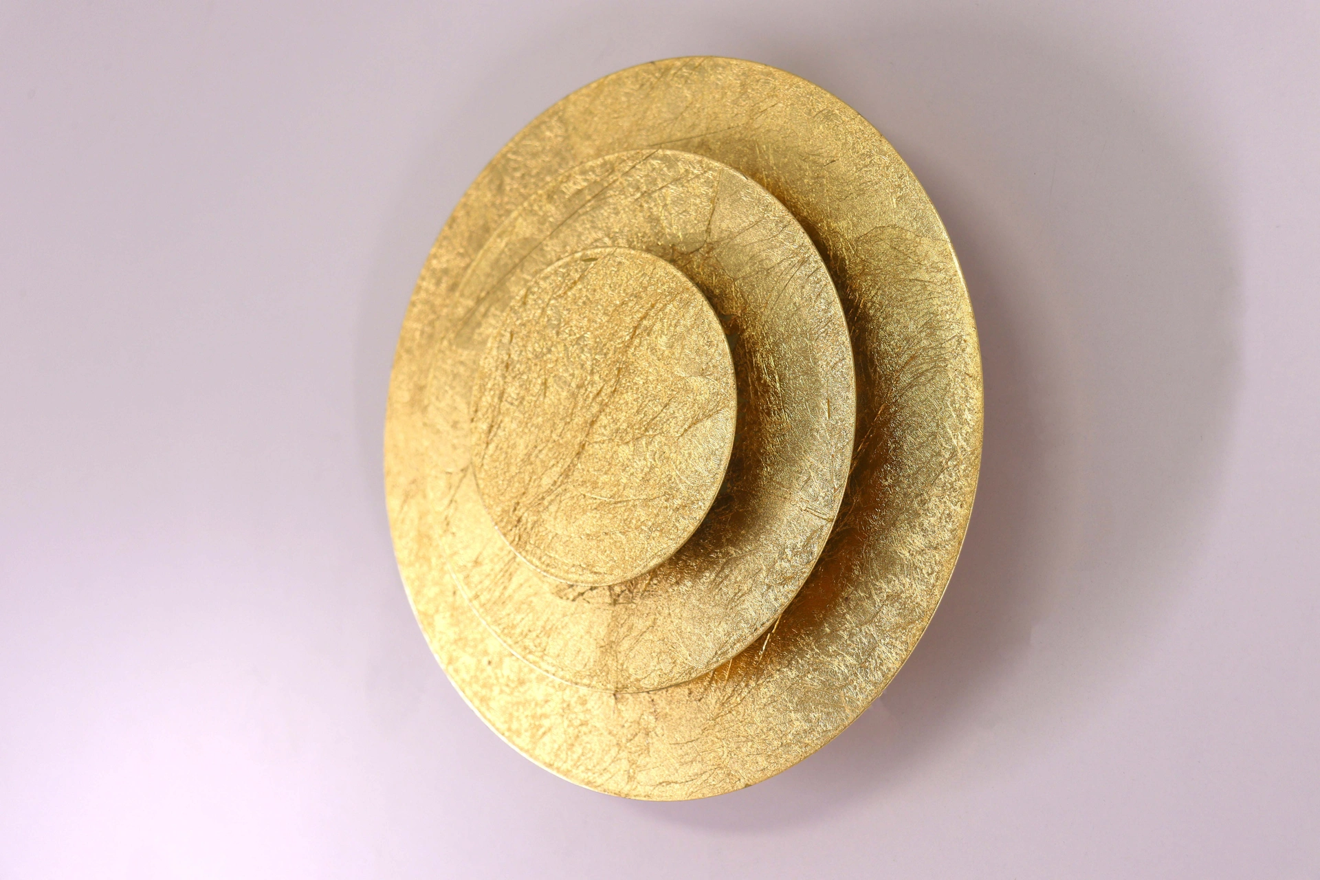 Wandlamp/Plafondlamp goud ringen- Diameter 18cm - Niet dimbaar 45456