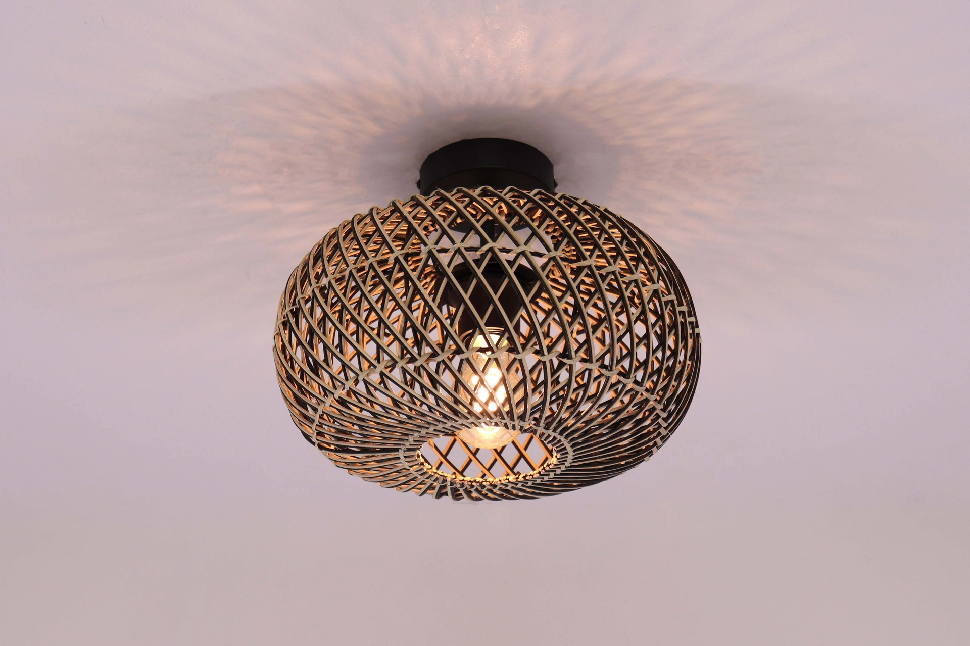 Plafondlamp Rotan Naturel – Diameter 30 cm – Japandi Design – E27 61243