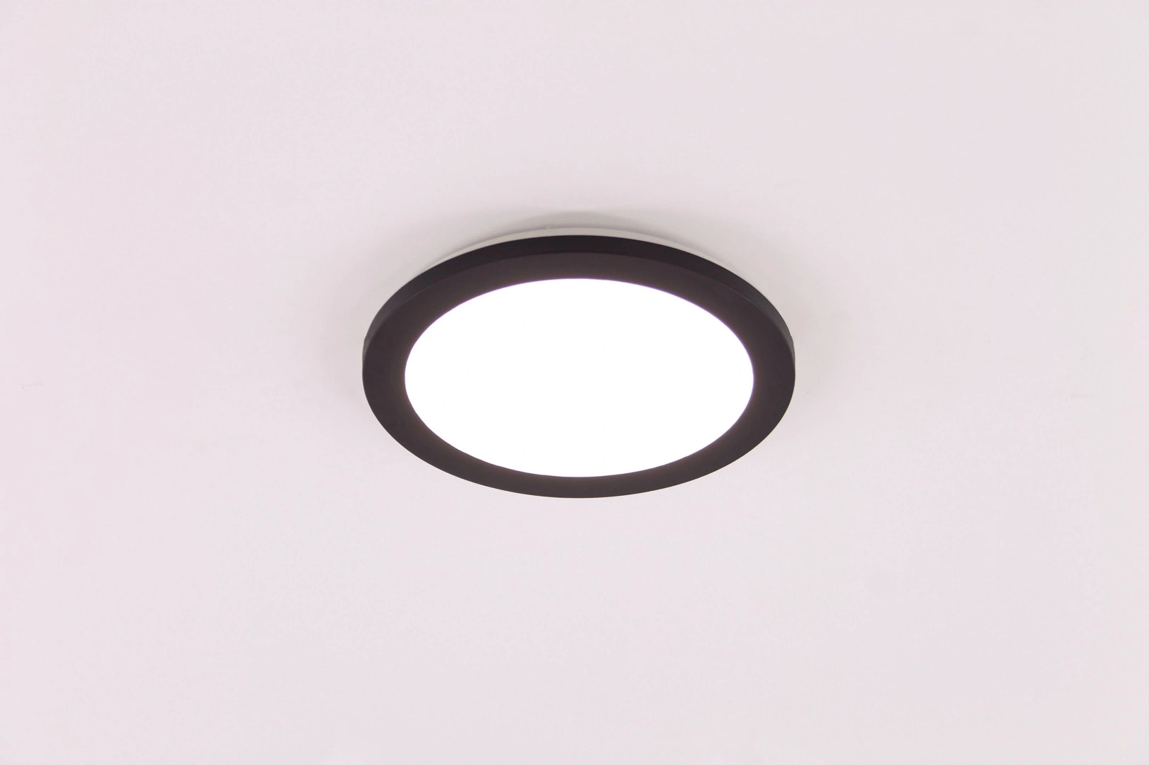 Plafondlamp LED rond zwart 26cm IP44 43493