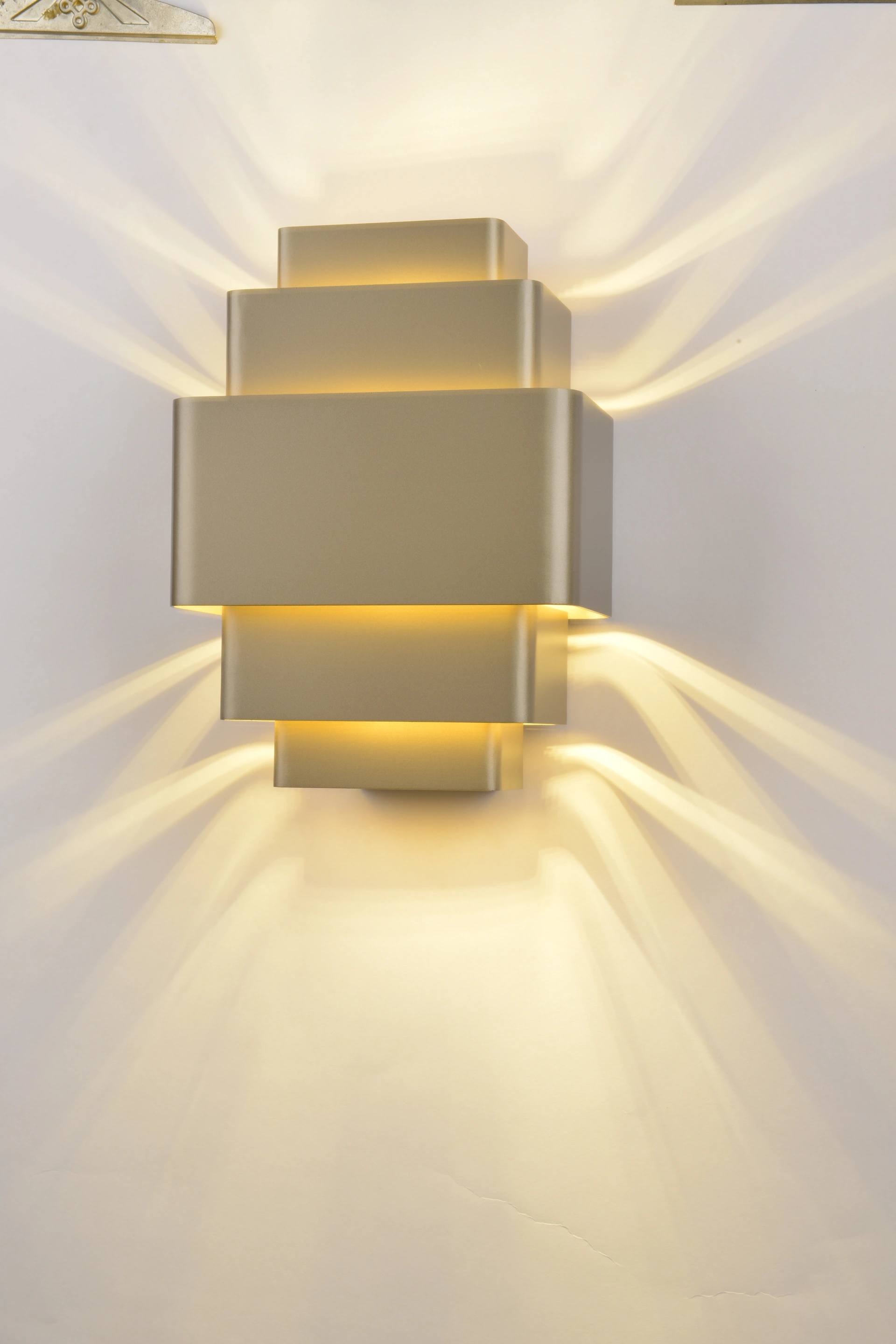 Wandlamp gelaagd Champagne 22 cm hoog - 3 x G9 LED  SW10391