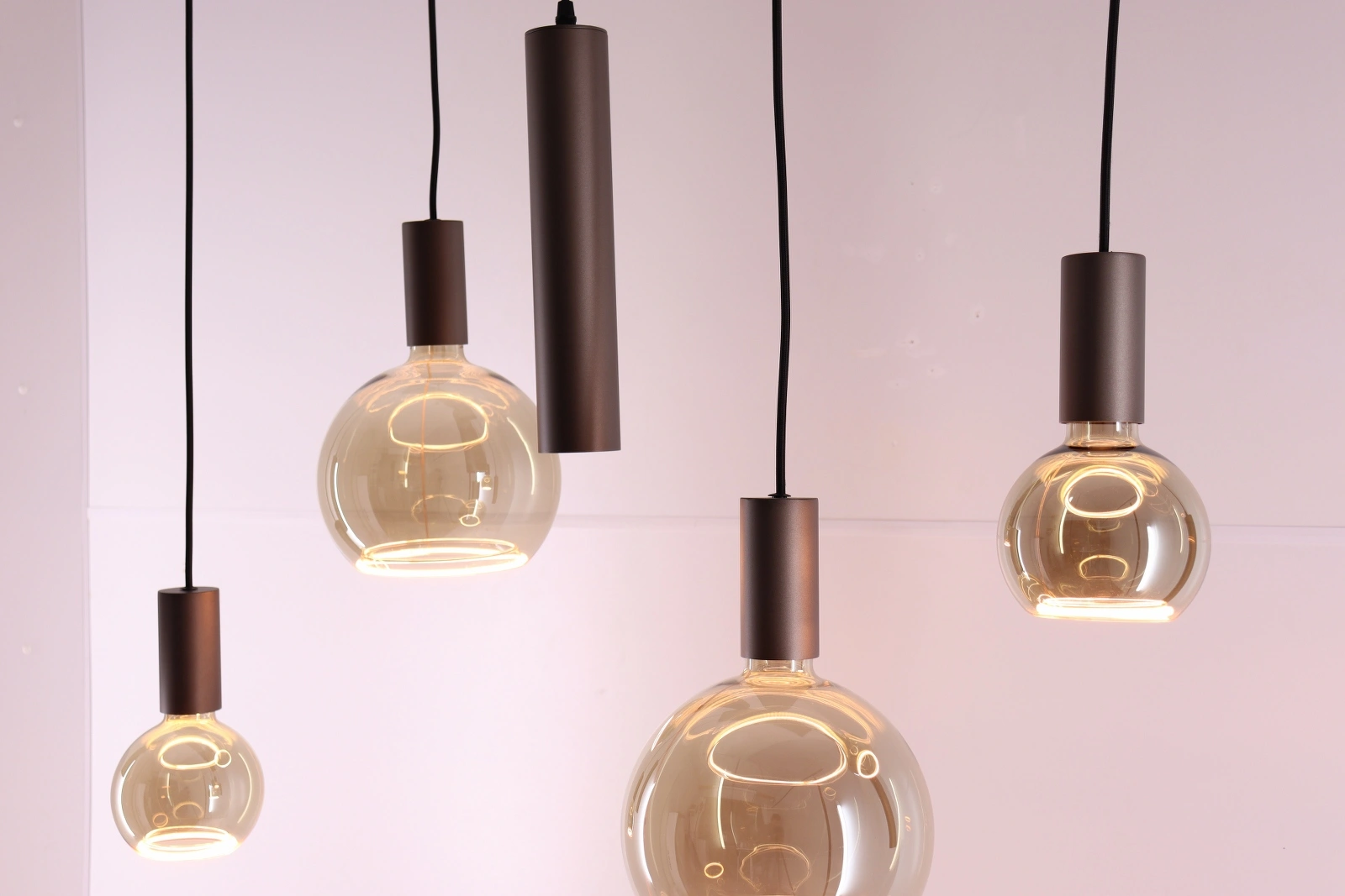 Hanglamp Cacao 7-lichts 130 cm Segula Floating LED en GU10 spots 50278