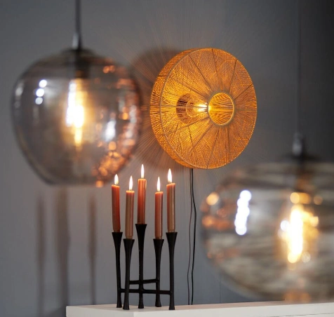 Wandlamp  - naturel - touwlamp - diameter 43cm  44932  WL