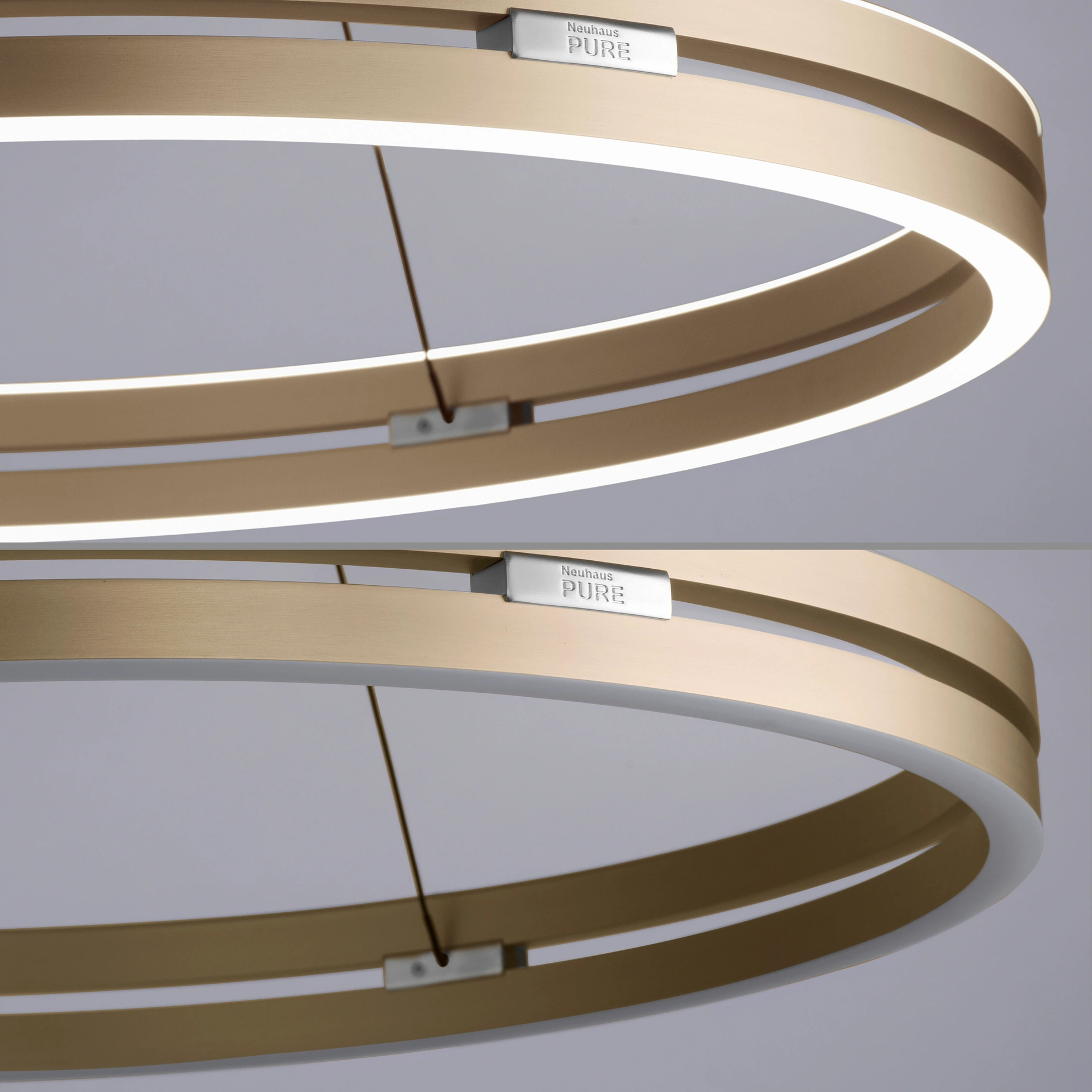 Hanglamp E-Loop easy Lift Messing Pure Ø 70 cm 45475