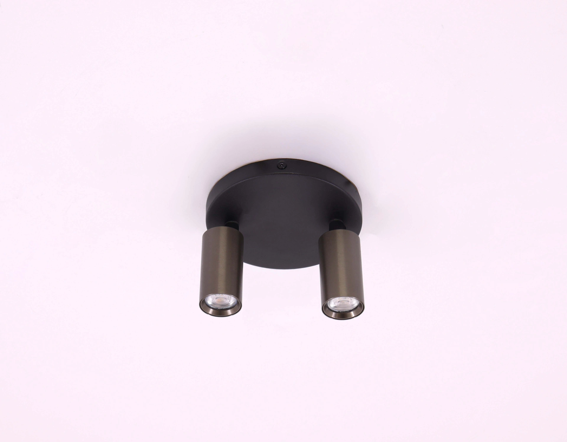 Opbouwspot 2 lichts - Koffie kleur - Rond diameter 15cm  45972