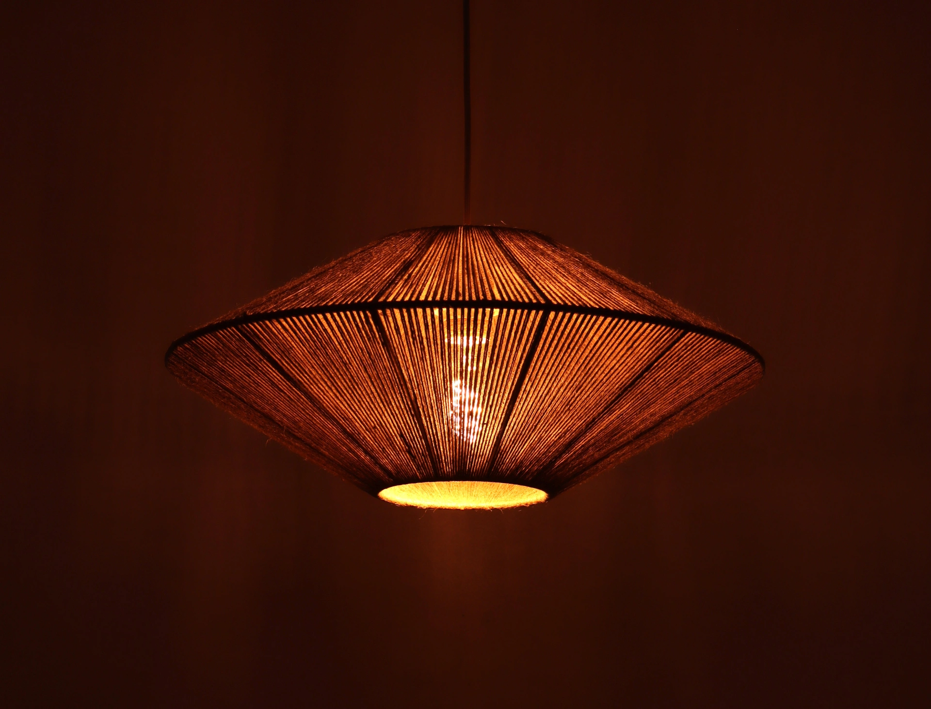 Natuurlijke Touw Hanglamp – Diameter 50cm - Warme Sfeerverlichting met Tijdloos Design 46300