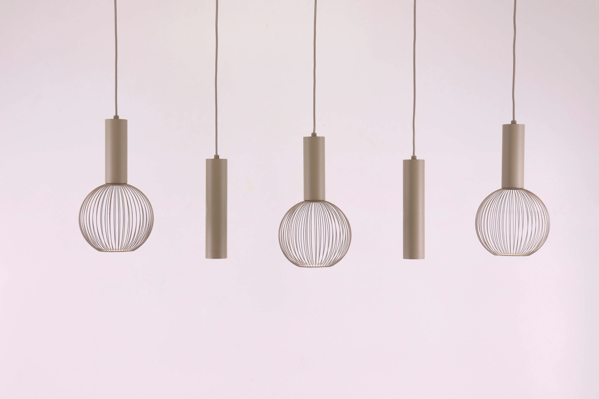 Hanglamp 5-lichts zandkleur – incl. Segula Filo Ø18 cm – 118 cm 50305