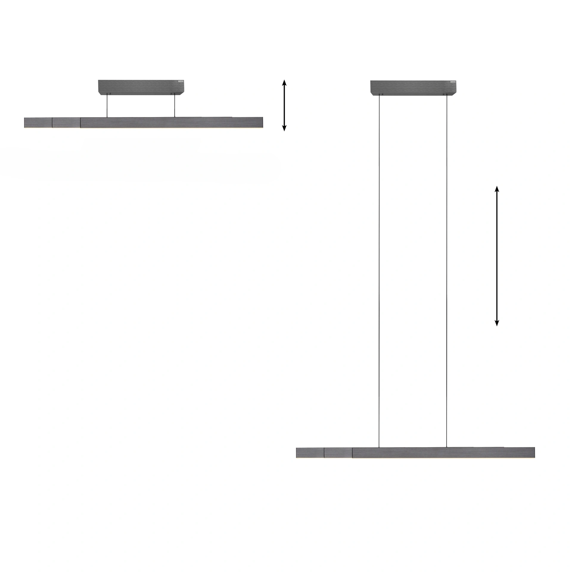 Hanglamp Pure Moto easy Lift en e-Slide L 80-200 cm Grijs 45733