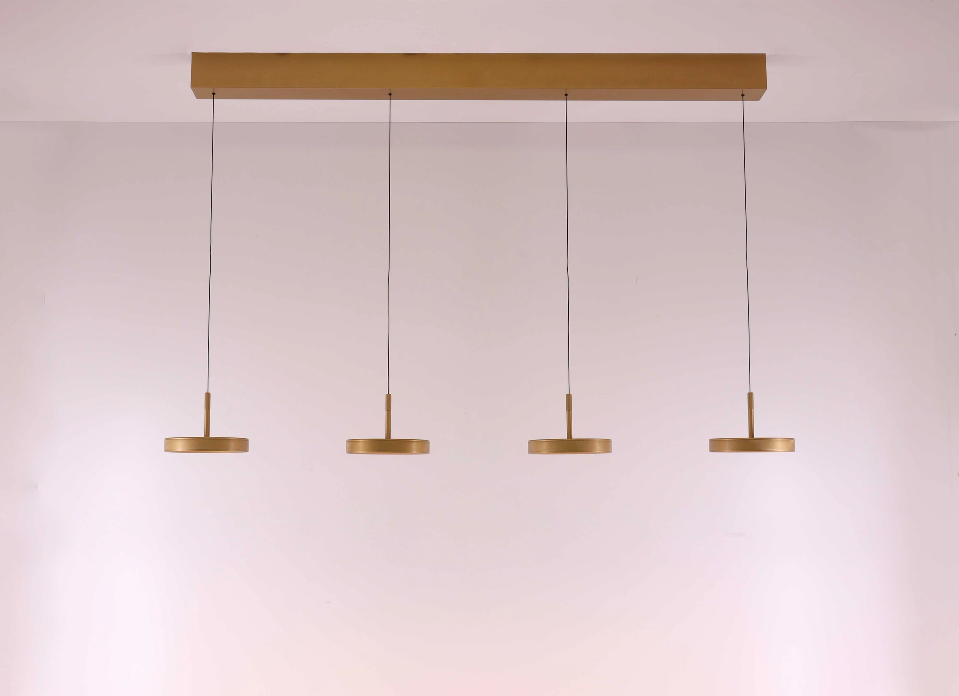 Hanglamp warm goud - 4 lichts 150cm - easy lift 53010