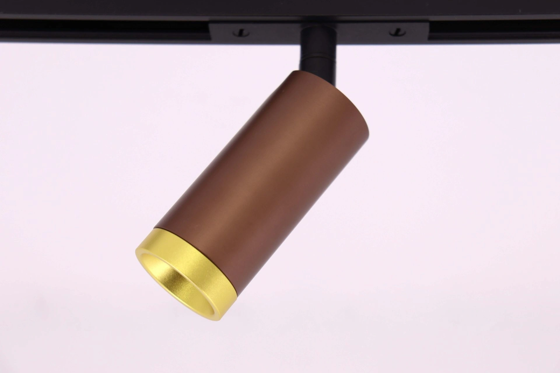 Complete railverlichting set FLAT LUXE 2 meter zwart met 4 coffee Domino spots incl. LED SW10614