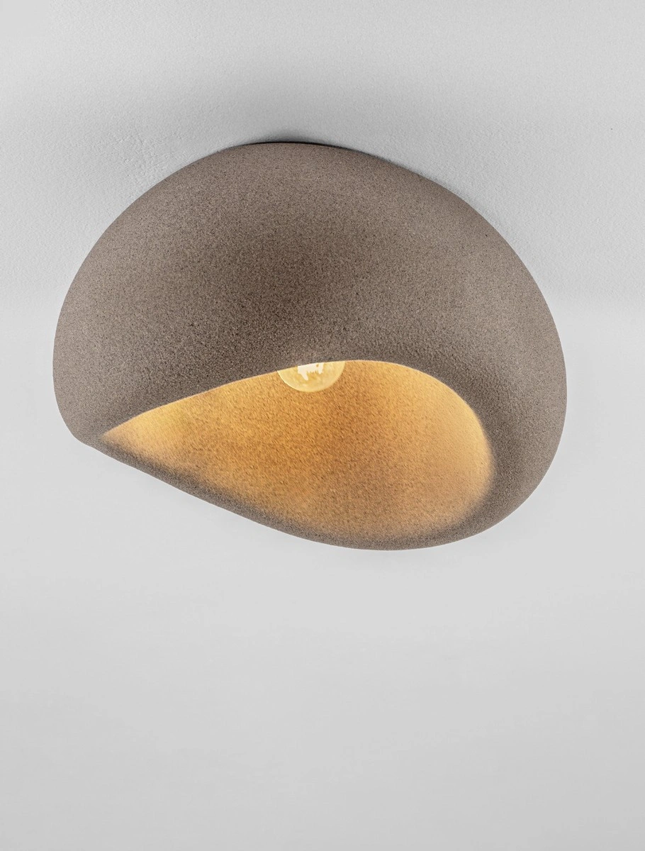Plafondlamp AERE Stone Brown Ø 50 cm - Organisch Design 46698