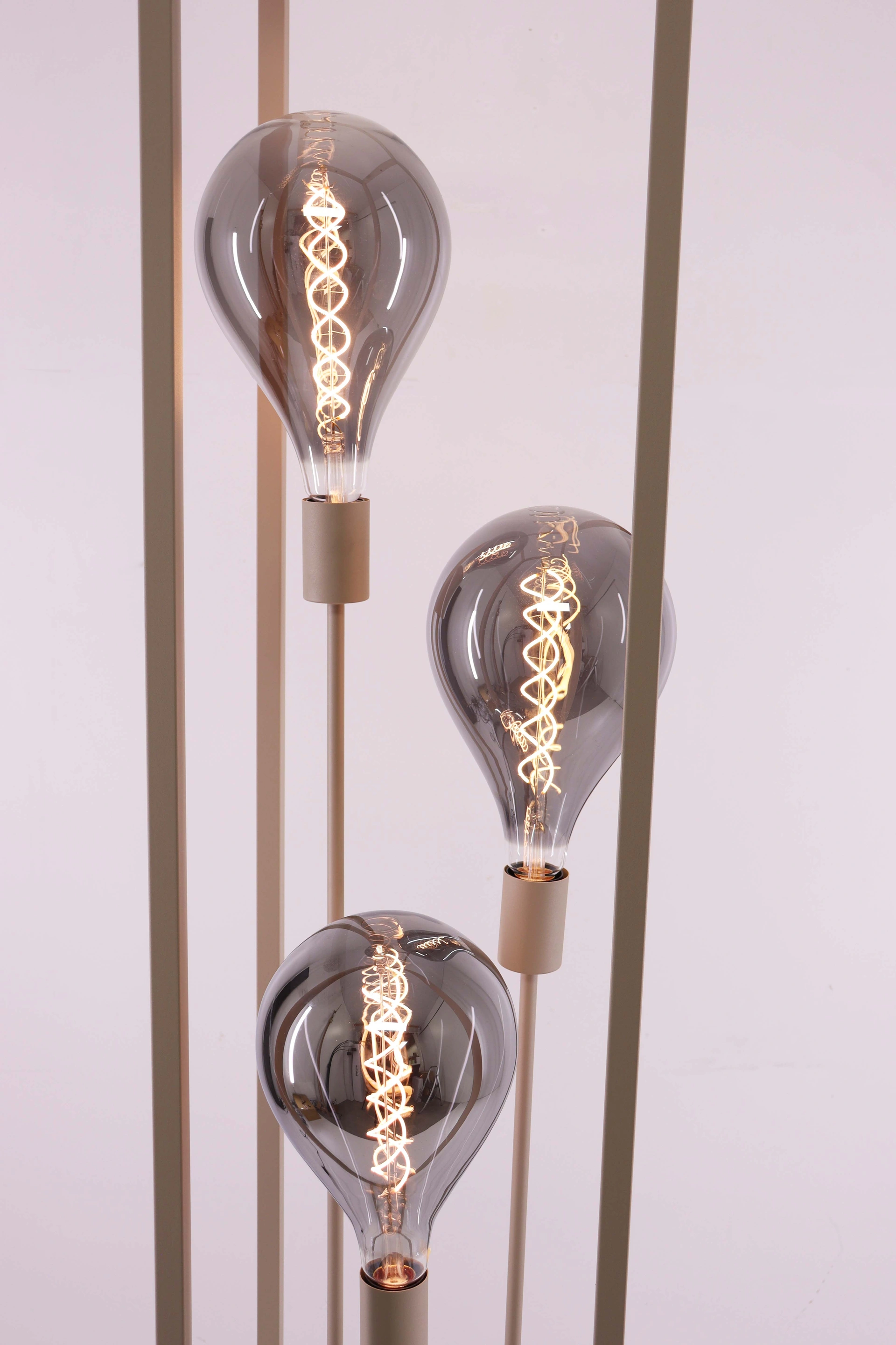 Vloerlamp kooi - Créme 3 lichts - Hoogte 160cm 46209