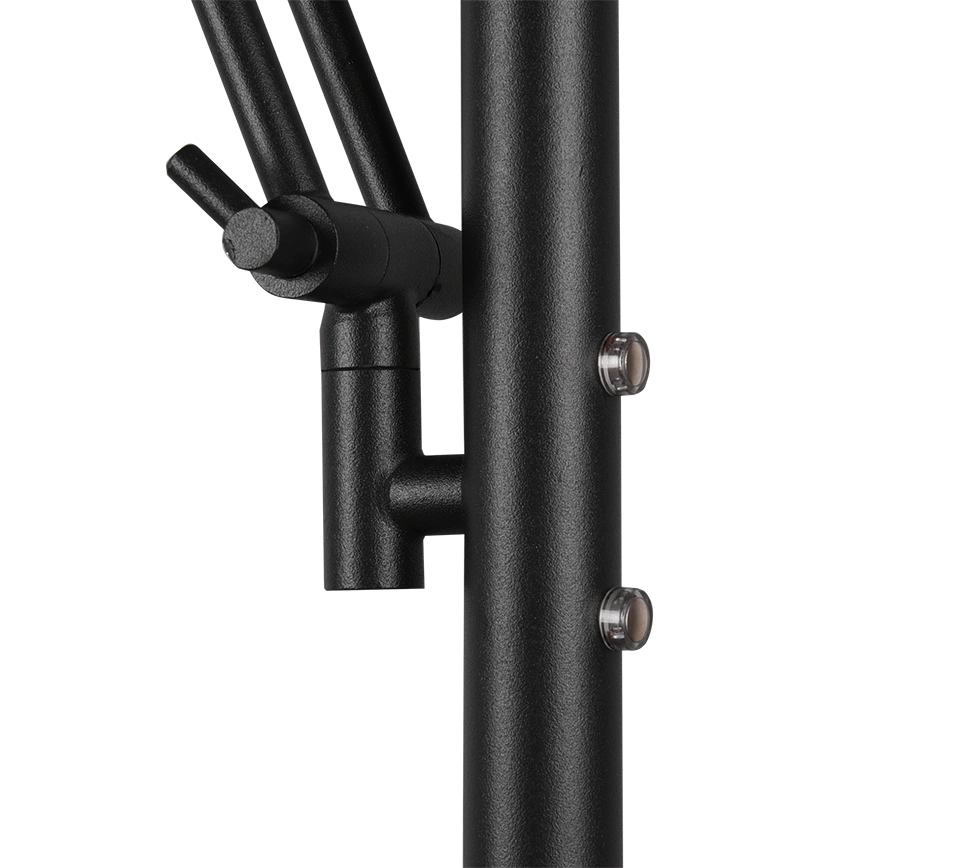 Vloerlamp met leesarm zwart 42849