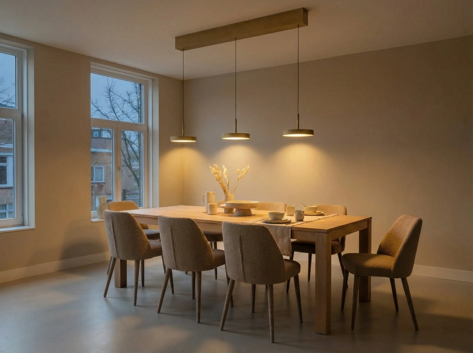 Hanglamp warm goud - 3 lichts - easy lift 53009