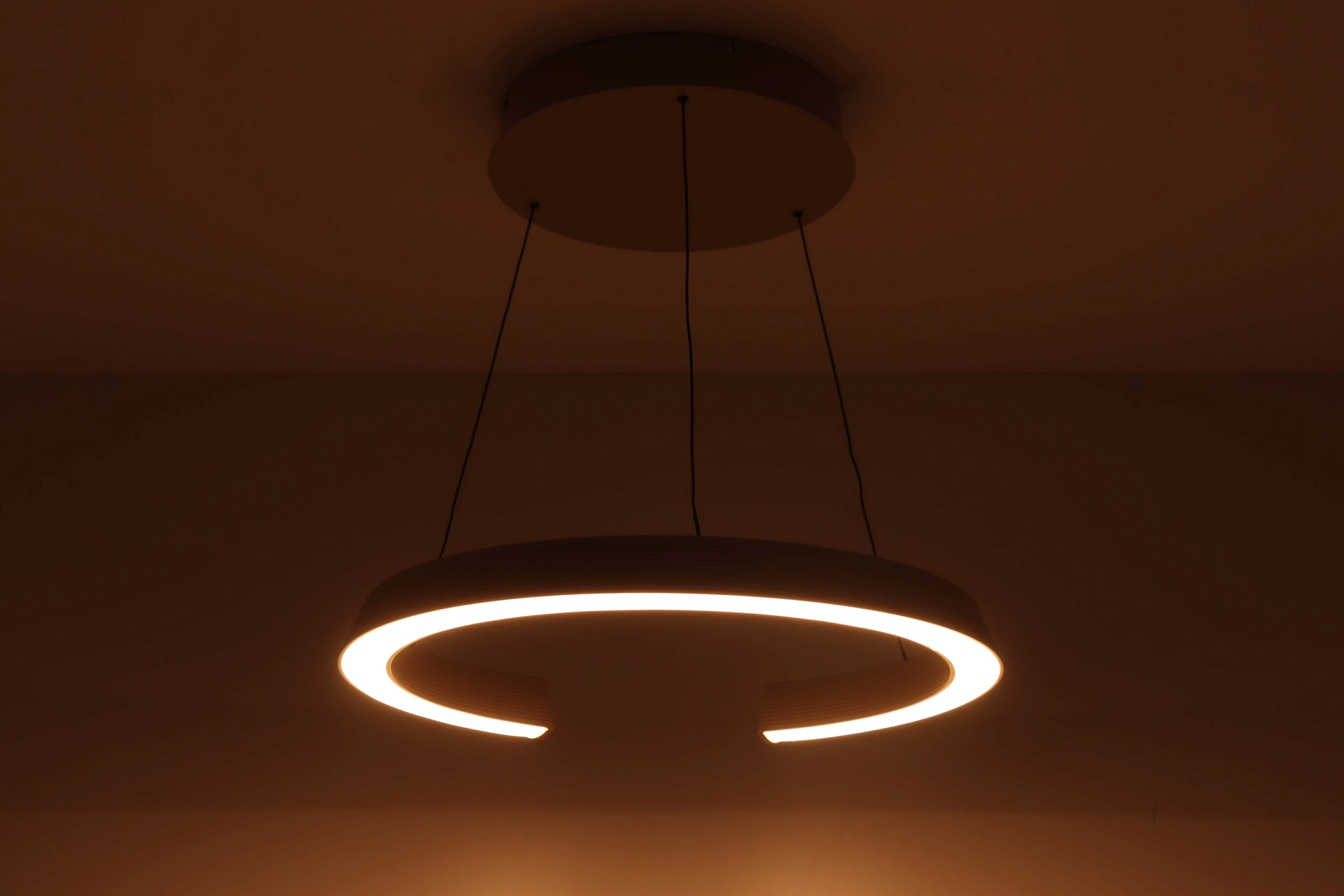 Hanglamp rond dimtowarm - Zand/beige easy lift -  Diameter 50cm 46463