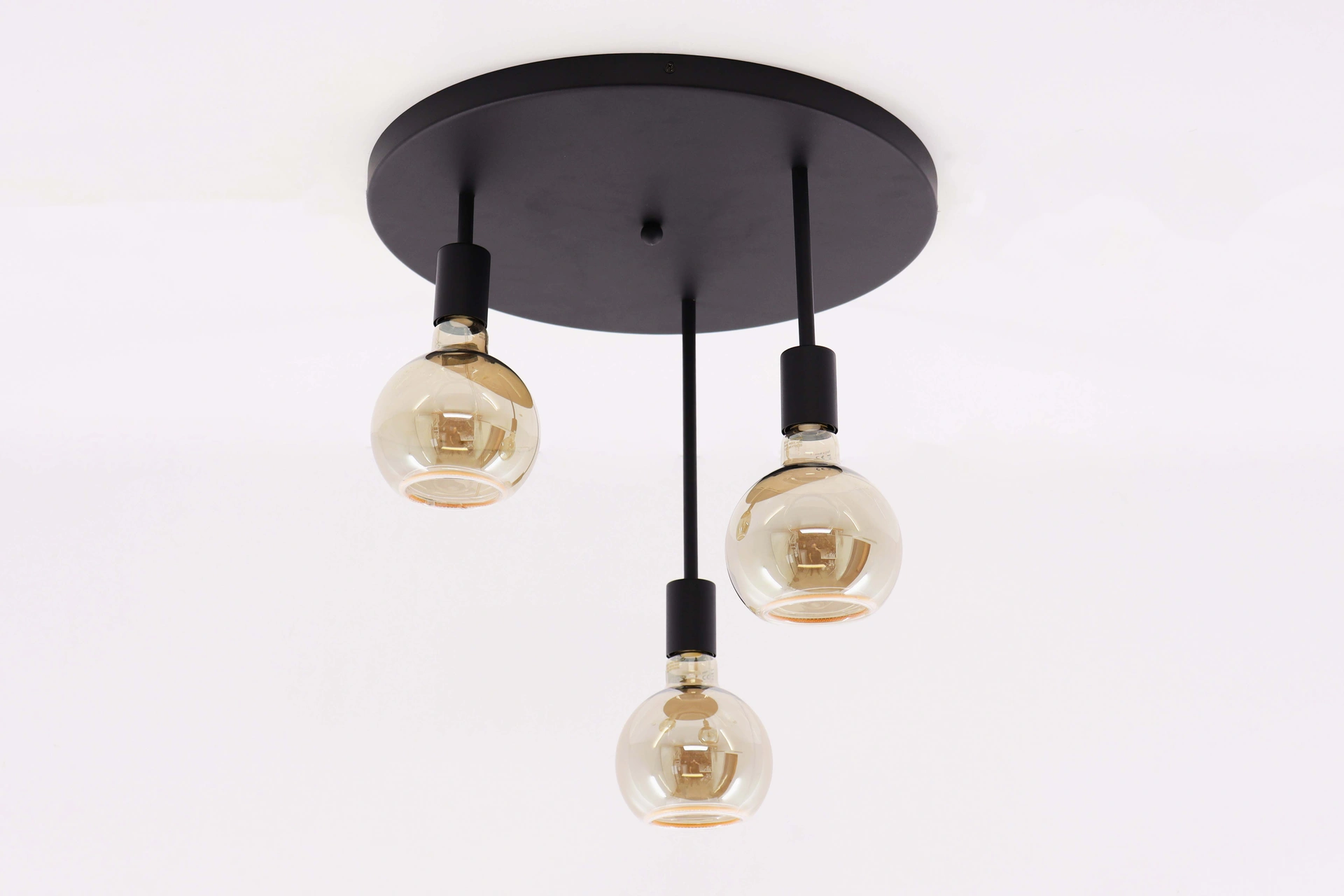 Plafondlamp 3 lichts - Exclusief segula lichtbronnen -  Zwart 61148
