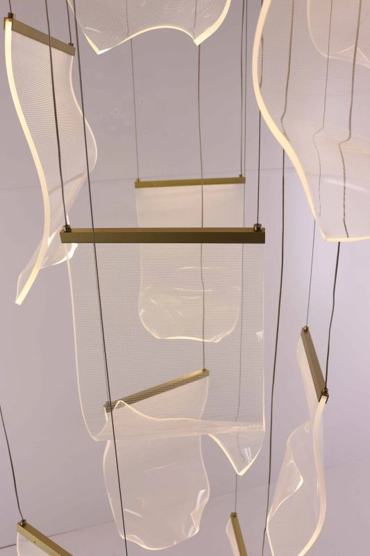 Flying paper Videlamp goud 3 meter design