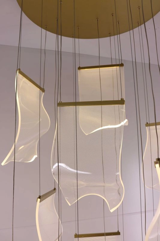 Flying paper Videlamp goud 3 meter design